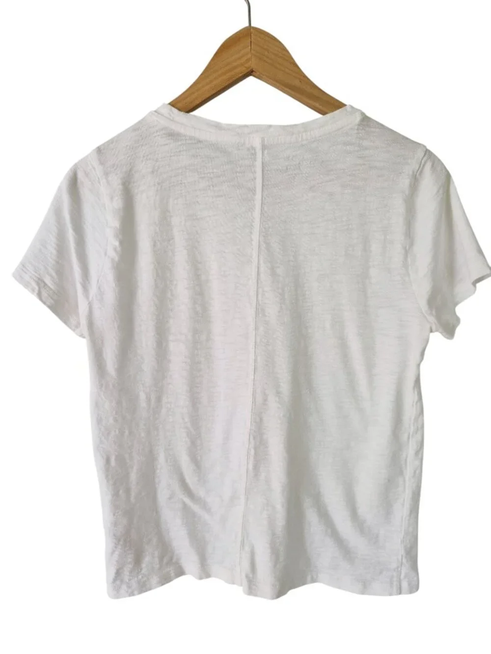 J. Crew Short Sleeve Girlfriend Tee 100% Cotton White Size M